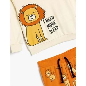 Erkek Bebek Pijama Takımı Uzun Kollu - KOTON - 5WMB10046TK - BEJ - 4-5 YAŞ