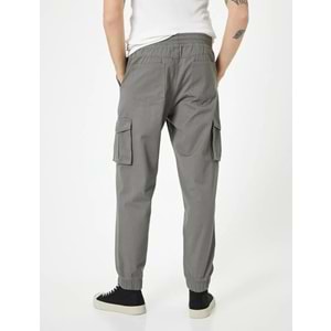 Kargo Cepli Pantolon Jogger - KOTON - 4SAM40089HW - GRİ - 42
