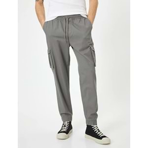 Kargo Cepli Pantolon Jogger - KOTON - 4SAM40089HW - GRİ - 42