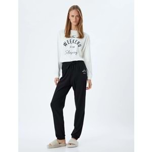 Pijama Takımı Baskılı Uzun Kollu - 5WLK40063MK - XS - ST00007480-418192