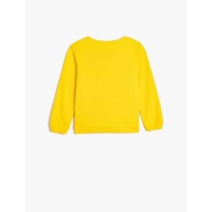 Erkek Bebek Sweatshirt Canavar Baskılı - KOTON - 5WMB10168TK - SARI - 12-18 AY