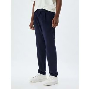Chino Pantolon Cep Detaylı Viskon Karışımlı - KOTON - 5WAM40025HW - LACİVERT - 40