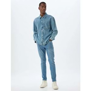 Skinny Fit Kot Pantolon - Michael Jean - KOTON - 5WAM40017ND - AÇIK İNDİGO - 36/32