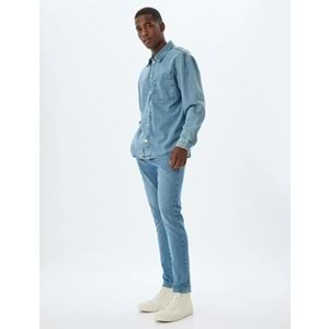 Skinny Fit Kot Pantolon - Michael Jean - KOTON - 5WAM40017ND - AÇIK İNDİGO - 36/32