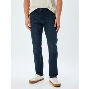 Slim Fit Kot Pantolon - Brad Jean - KOTON - 5WAM40176ND - KOYU İNDİGO - 29/30