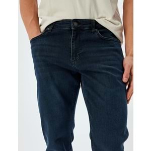 Slim Fit Kot Pantolon - Brad Jean - KOTON - 5WAM40176ND - KOYU İNDİGO - 36/32