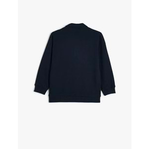 Erkek Çocuk Polo Yaka Sweatshirt - KOTON - 5WKB10386TK - LACİVERT - 7-8 YAŞ