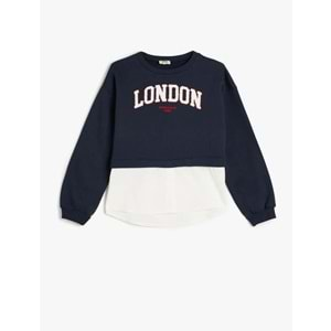 Kız Çocuk Sweatshirt London Şehir Baskılı 5WKG10166AK