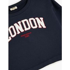 Kız Çocuk Sweatshirt London Şehir Baskılı 5WKG10166AK