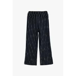 Kız Çocuk Giyim Pantolon - KOTON - 5WKG40223AK - LACİVERT ÇİZGİLİ - 6-7 YAŞ