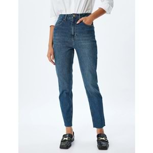 Kadın Giyim Mom Fit Kot Pantolon Yüksek Bel Dar Kalıp - Mom Fit Jeans 5WAL40201MD