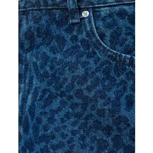 Kadın Giyim Kot Pantolon Leopar Baskılı - Wide Leg Jeans 5WAL40220MD