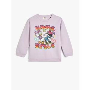 Kız Çocuk Mickey Mouse ve Daisy Duck Sweatshirt Şardonlu 5WKG10434AK