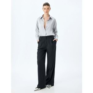 Klasik Yaka Regular Fit Uzun Kollu Gömlek 5SAK60011UW - KOTON - GRİ - 38