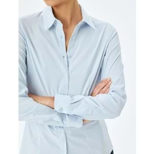 Klasik Yaka Slim Fit Uzun Kollu Gömlek 5SAK60038UW