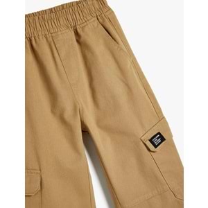 Erkek Çocuk Kargo Jogger Pantolon 5SKB40055TW - KOTON - DEVE TÜYÜ - 5-6 YAŞ