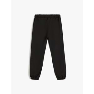 Standart Bel Cepli Düğme Detaylı Basic Jogger Pantolon 5SKB40058TW - KOTON - SİYAH - 7-8 YAŞ