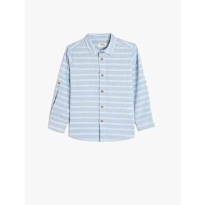 Erkek Çocuk Gömlek Uzun Kollu 5SKB60050TW - KOTON - BEYAZ - 6-7 YAŞ