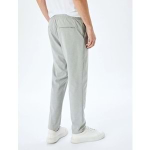 Slim Fit Viskon Karışımlı Beli Bağcıklı Pantolon 5SAM40031HW