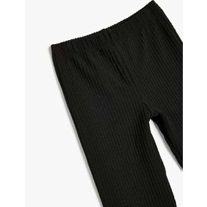 Kız Çocuk İspanyol Paça Pantolon 5SKG40035AK - KOTON - SİYAH - 5-6 YAŞ