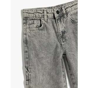 Kız Çocuk Kot Pantolon Geniş Paça 5SKG40056AD - KOTON - GRİ - 6-7 YAŞ
