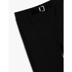 Kız Çocuk İspanyol Paça Pantolon 5SKG40092AK - KOTON - SİYAH - 7-8 YAŞ