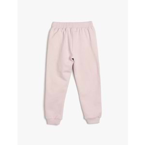 Kız Bebek Jogger Eşofman Altı Çiçek Baskılı Beli Lastikli 5SMG40030AK - KOTON - LİLA - 18-24 AY