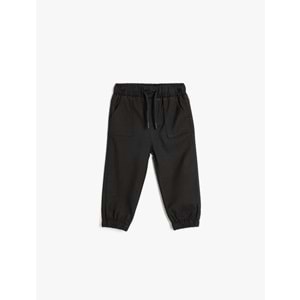 Erkek Bebek Jogger Pantolon 5SMB40033TW - KOTON - SİYAH - 4-5 YAŞ