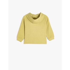 Erkek Bebek Pamuklu Kanguru Cepli Sweatshirt 5SMB10025TK - KOTON - HAKİ - 4-5 YAŞ