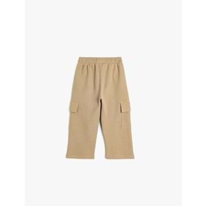 Erkek Bebek Eşofman Altı Beli Bağlamalı Pamuklu 5SMB40040TK - KOTON - KAHVERENGİ - 9-12 AY