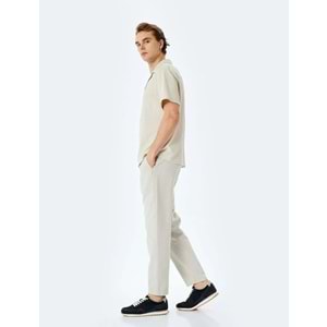Beli Bağcıklı Cep Detaylı Pamuklu Chino Pantolon 5SAM40023HW