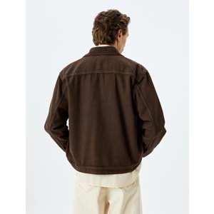 Düğmeli Kanvas Kumaş Pamuklu Gömlek Ceket 5SAM50002HW