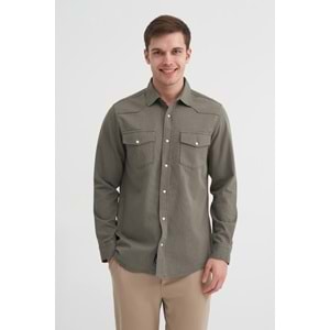 CAZ 2046 U.KOL GÖMLEK - CAZADOR - HAKİ - XXL