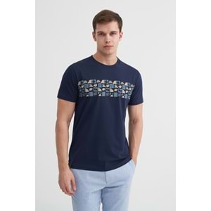 CAZ 4021 BIS YK T-SHIRT - CAZADOR - LACİVERT - M