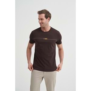 CAZ 4206 BIS YK T-SHIRT - CAZADOR - KAHVE - L