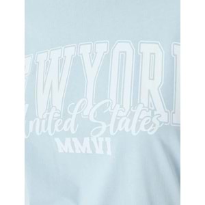 Kolej Baskılı Bisiklet Yaka Tişört 5SAL10169IK