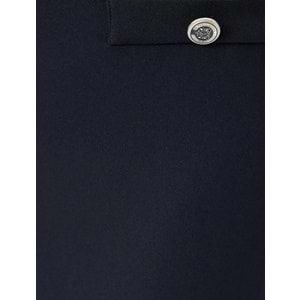 Yüksek Bel Geniş Paça Kumaş Pantolon 5SAK40059UW - KOTON - LACİVERT - 40