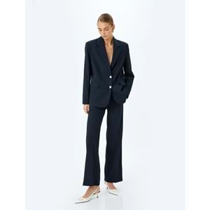 Bol Paça Kumaş Pantolon 5SAK40247PW - KOTON - LACİVERT - 34