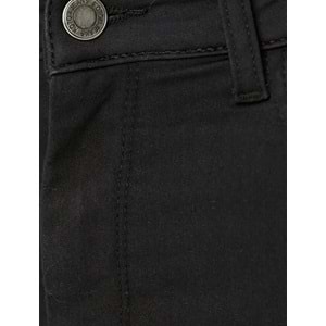 Yüksek Bel Skinny Fit Dar Paça Düğmeli Kot Pantolon 5SAL40002MW