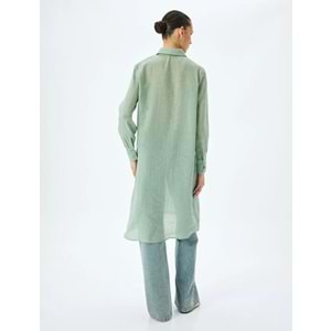 Uzun Oversize Tunik 5SAK60170UW - KOTON - YEŞİL - 34