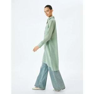 Uzun Oversize Tunik 5SAK60170UW - KOTON - YEŞİL - 34