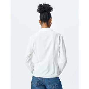 Uzun Kollu Kruvaze Gömlek 5SAK60219UW