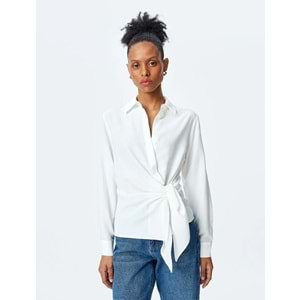 Uzun Kollu Kruvaze Gömlek 5SAK60219UW