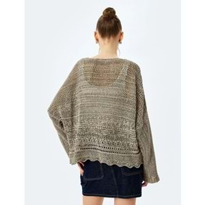 V Yaka Uzun Kollu Triko Kazak 5SAL90013HT