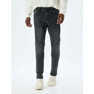 Skinny Fit Kot Pantolon - Michael Jean 5WAM40072ID - KOTON - SİYAH - 32/30