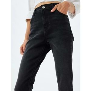 Yüksek Bel Kot Pantolon Dar Paça 5WAL40006MD - KOTON - SİYAH - 29/32