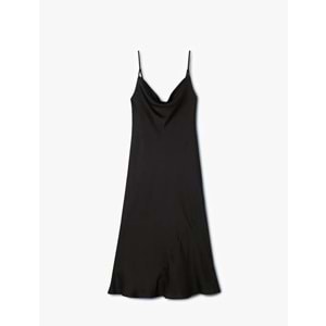 Slip Midi Abiye Elbise 5SAK80001FW - KOTON - SİYAH - 40