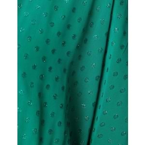 Puantiyeli Gipeli Mini Elbise 5SAK80038FW - KOTON - YEŞİL - 40