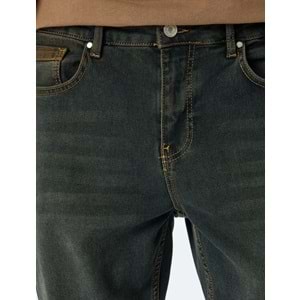 Erkek Giyim Kot Pantolon 5SAM40053ID - KOTON - PETROL - 32/32
