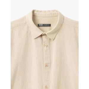 Düğmeli Uzun Kollu Klasik Gömlek 5SAM60013HW